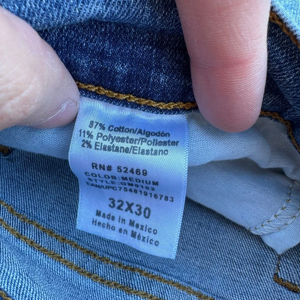 George Mens Bootcut Jeans Medium Wash Denim 32x30 - Picture 3 of 9